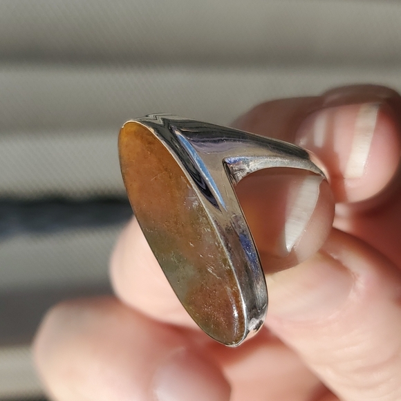 New Men's Bloodstone 925 Silver Ring. - Picture 12 of 12